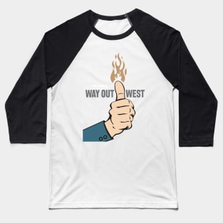 Way Out West - Alternative Movie Poster Baseball T-Shirt